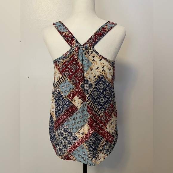 Pink Rose Tank Top Patchwork Design Size Small - Picture 2 of 13